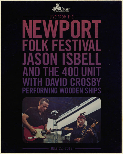Great live recording with Jason Isbell and the 400 Unit available now to benefit the Headcount Organisation